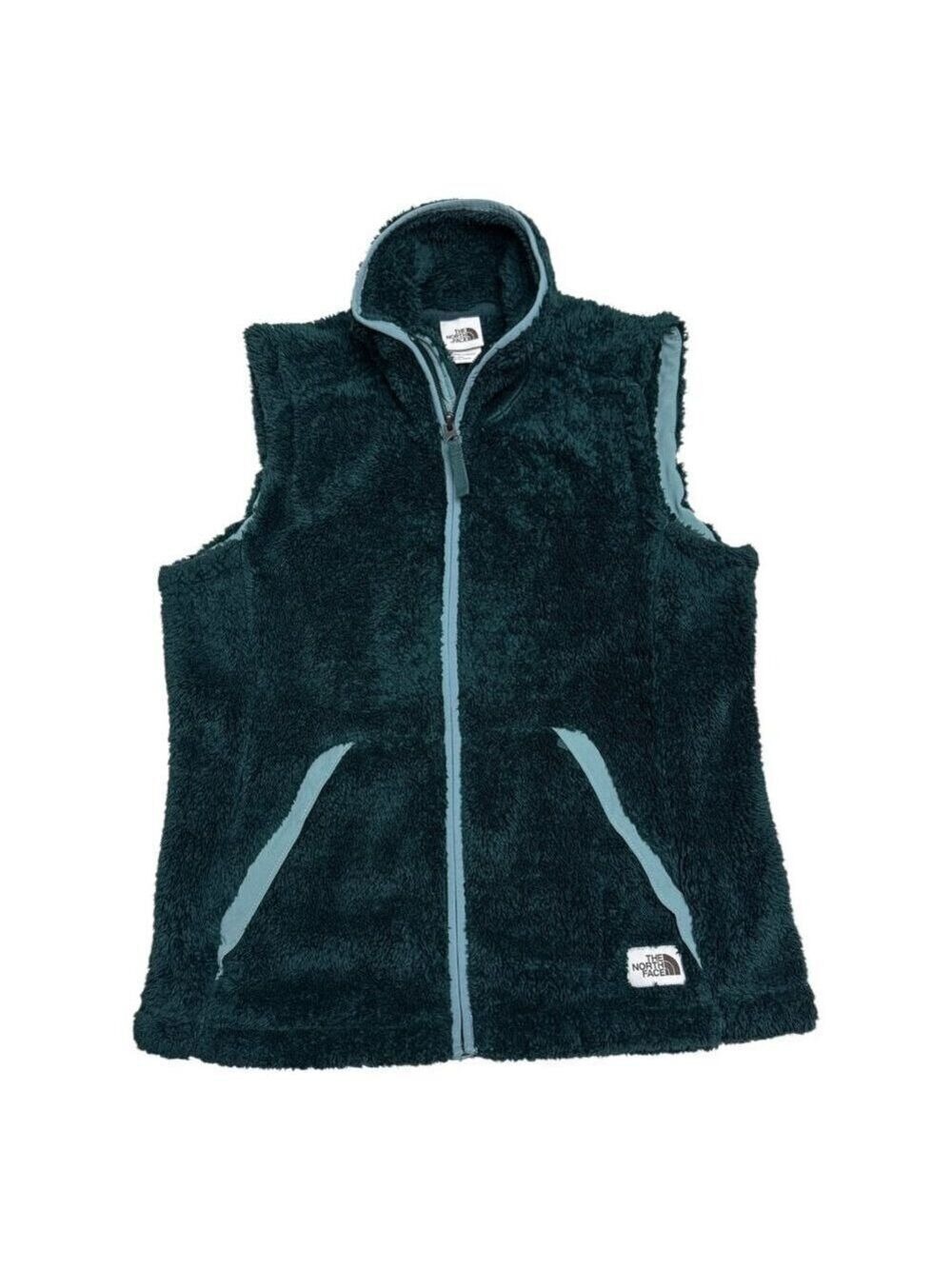 THE NORTH FACE Faux Fur Fleece Outdoor Winter Green Vest Womens Medium